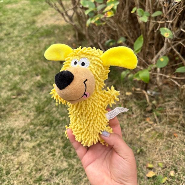 Petoz World SqueakPal Plush — Squeaky Dog Toy with Dental-Cleaning Nubs