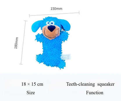 Petoz World SqueakPal Plush — Squeaky Dog Toy with Dental-Cleaning Nubs