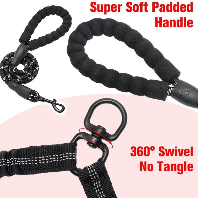 Petoz World BungeeLead — Heavy Duty Dog Leash with Shock-Absorbing Bungee