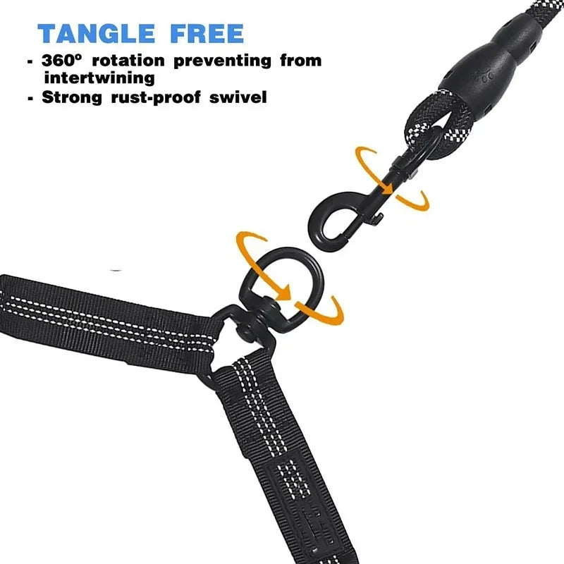 Petoz World BungeeLead — Heavy Duty Dog Leash with Shock-Absorbing Bungee