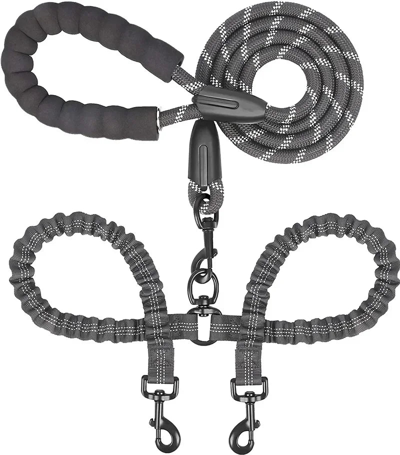 Petoz World BungeeLead — Heavy Duty Dog Leash with Shock-Absorbing Bungee