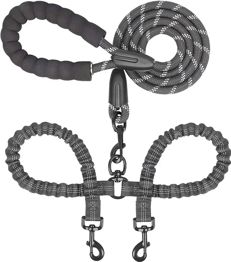 Petoz World BungeeLead — Heavy Duty Dog Leash with Shock-Absorbing Bungee