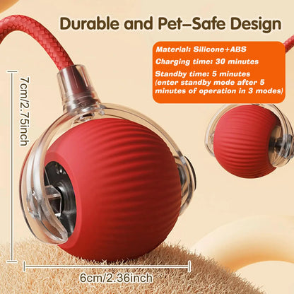 Petoz World SpinBot Ball — Smart Interactive Toy Ball for Cats & Dogs