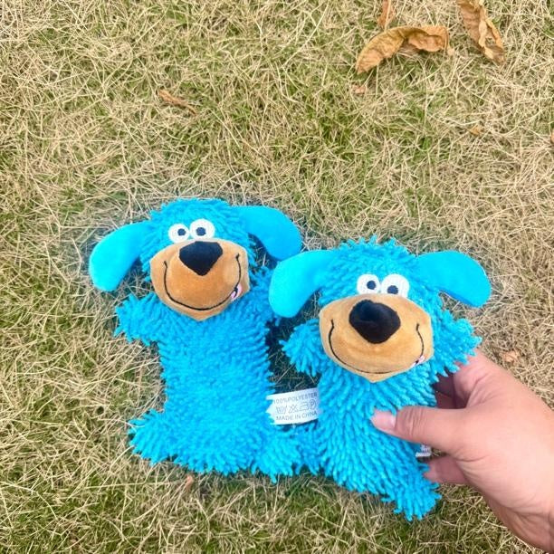 Petoz World SqueakPal Plush — Squeaky Dog Toy with Dental-Cleaning Nubs
