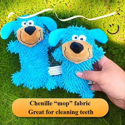 Petoz World SqueakPal Plush — Squeaky Dog Toy with Dental-Cleaning Nubs